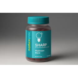 Support focus and mental clarity with Sharp by WellEmpire. A full-spectrum blend of 10 functional mushrooms in a daily blueberry
